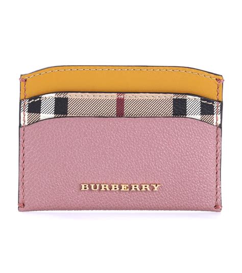 burberry faux leather card case|Burberry card case wallets.